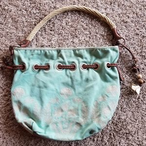 Fossil canvas shoulder bag/tote/hobo